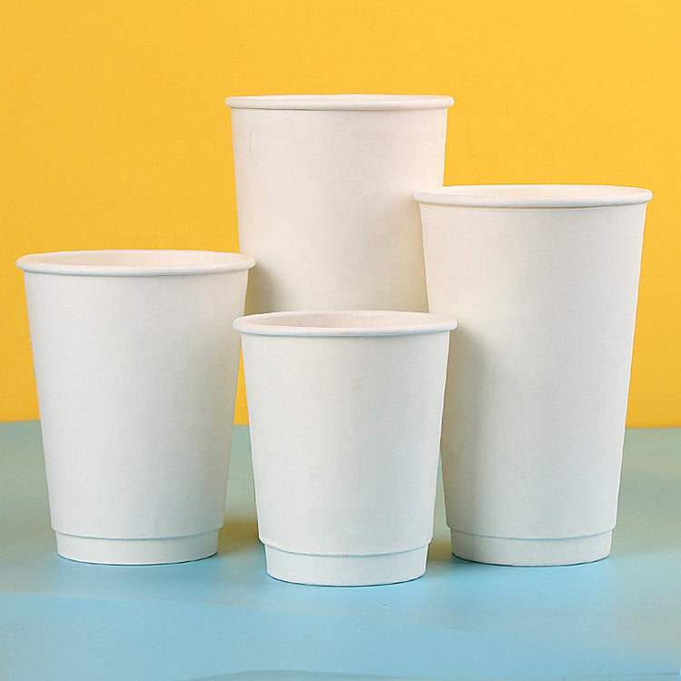 X pack 12 oz Double wall White Paper Hot Cup - 500 set