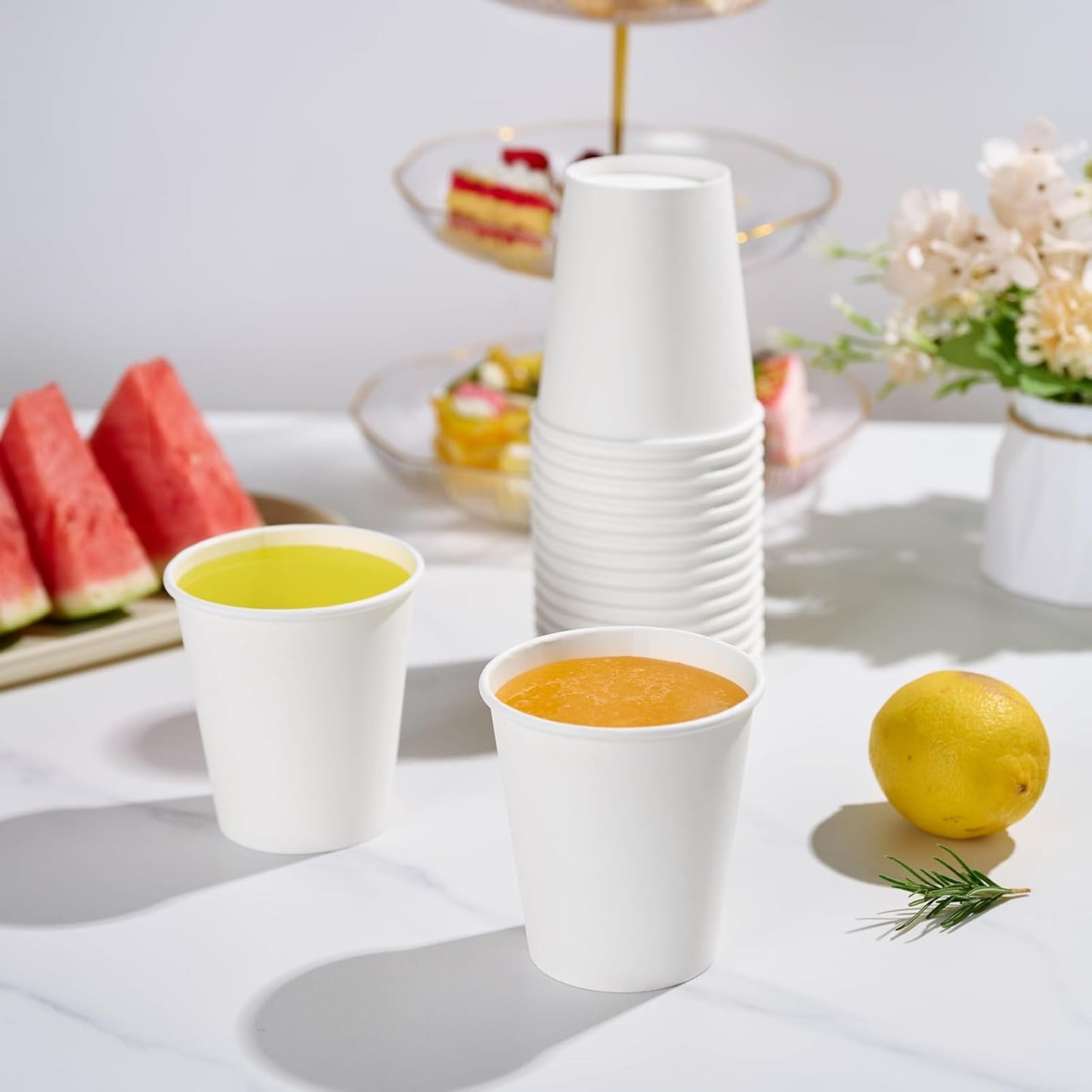 X pack 12oz White Paper Hot Cup - 1000 set