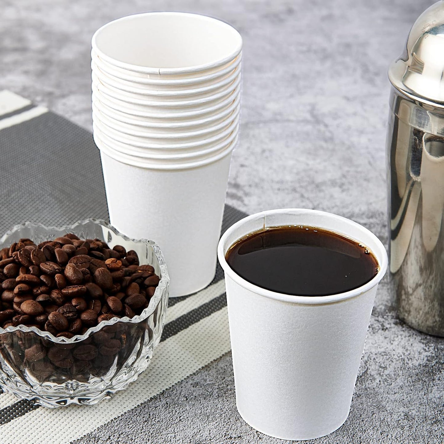 X pack 12oz White Paper Hot Cup - 1000 set
