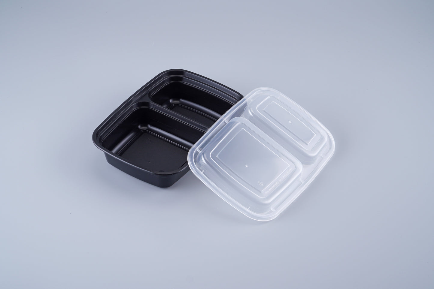 32 oz Rectangular 2 Component Microwavable Heavy Weight Container with Lid - 150/Case