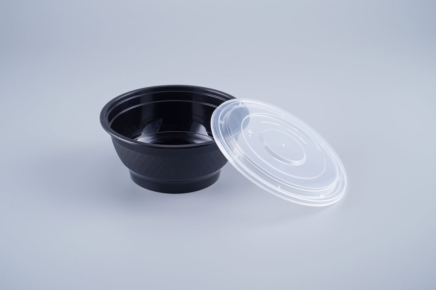 38 oz Round Bowl Black-Microwavable Heavy Weight Container with Lid - 150/Case