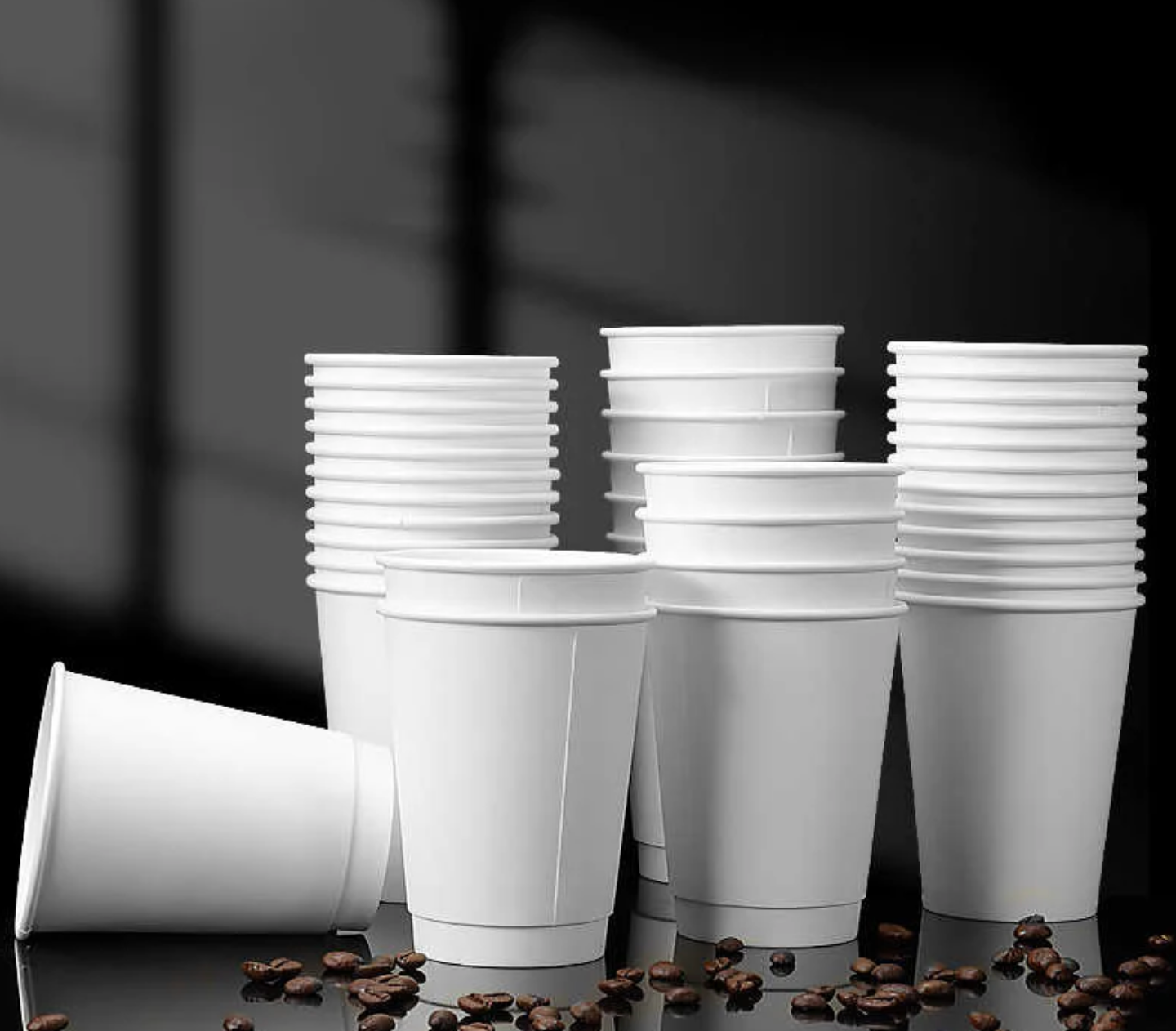 X pack 12 oz Double wall White Paper Hot Cup - 500 set