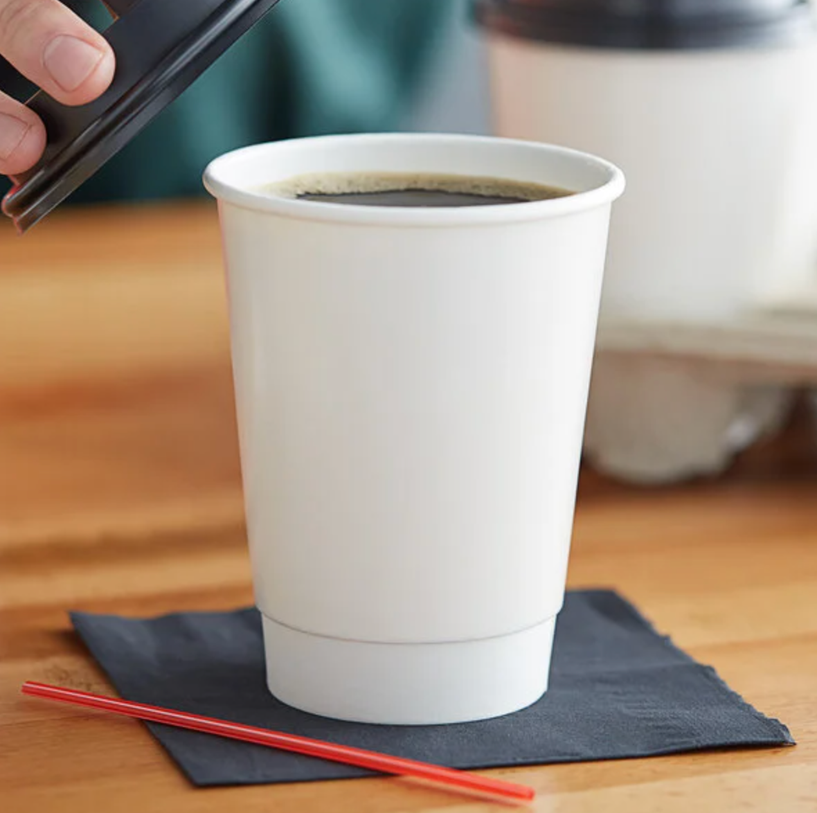 X pack 12 oz Double wall White Paper Hot Cup - 500 set