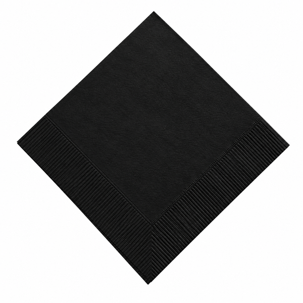 Black 2-Ply Beverage Napkins