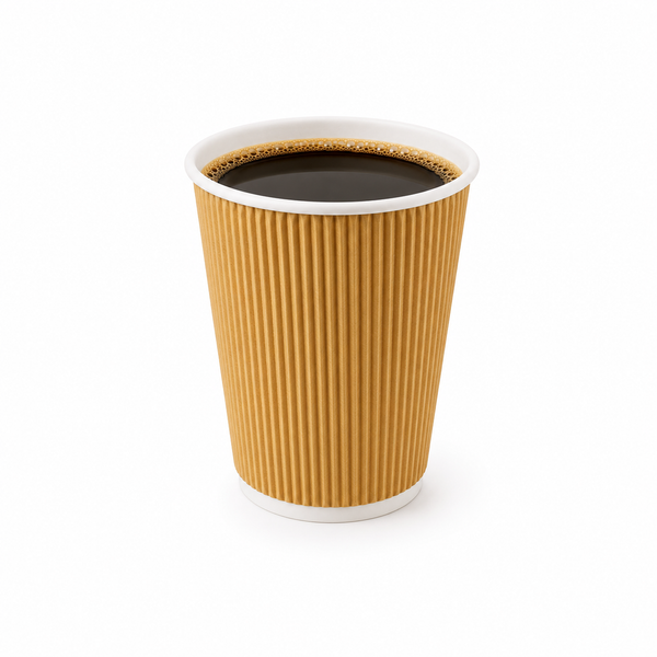 Kraft Ripple Double-Wall Cups