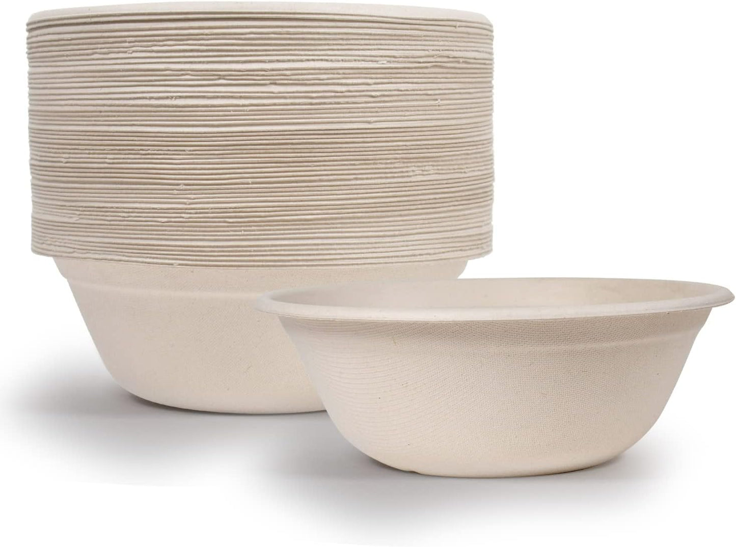 Xpack Round Compostable Paper Bowls Bowl (32 oz/ Pack of 300)– PFAS-Free, Eco-Friendly Containers Made from Plant Fibers for Meal Prep, Takeout, Catering, and Dinnerware