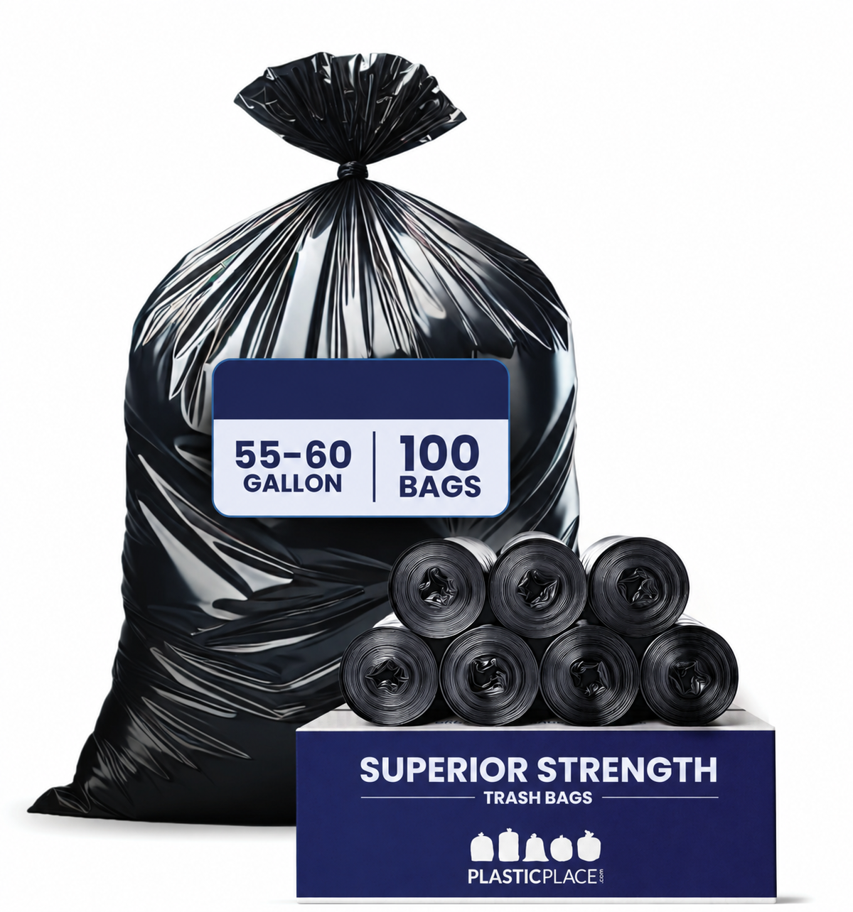 Black Can Liners — 55–60 Gallon — representative product photo