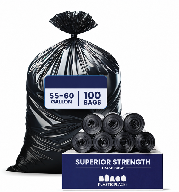 Black Can Liners — 55–60 Gallon