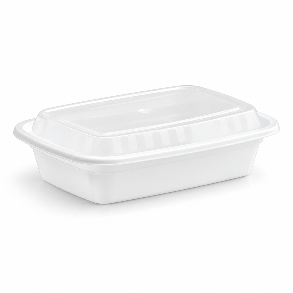 White Rectangular Containers — Regular Duty