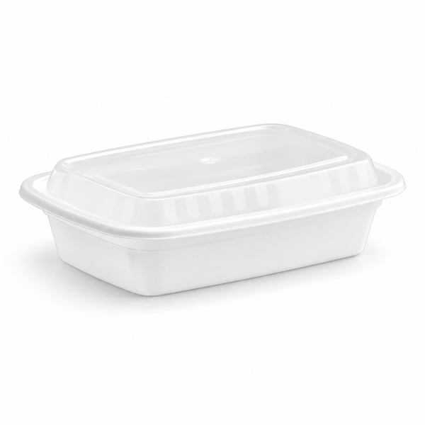White Rectangular Containers — Regular Duty