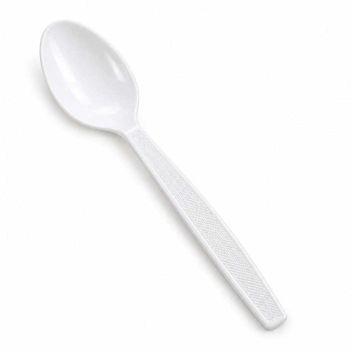 Unwrapped Heavy-Duty Spoons — White — representative product photo