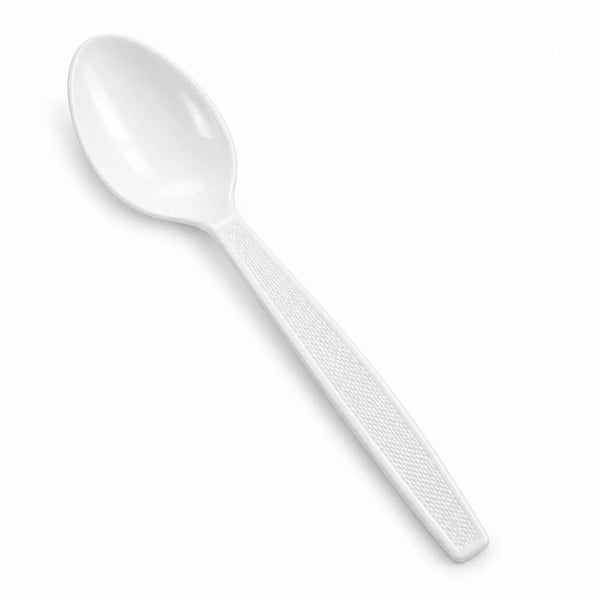 Unwrapped Heavy-Duty Spoons — White