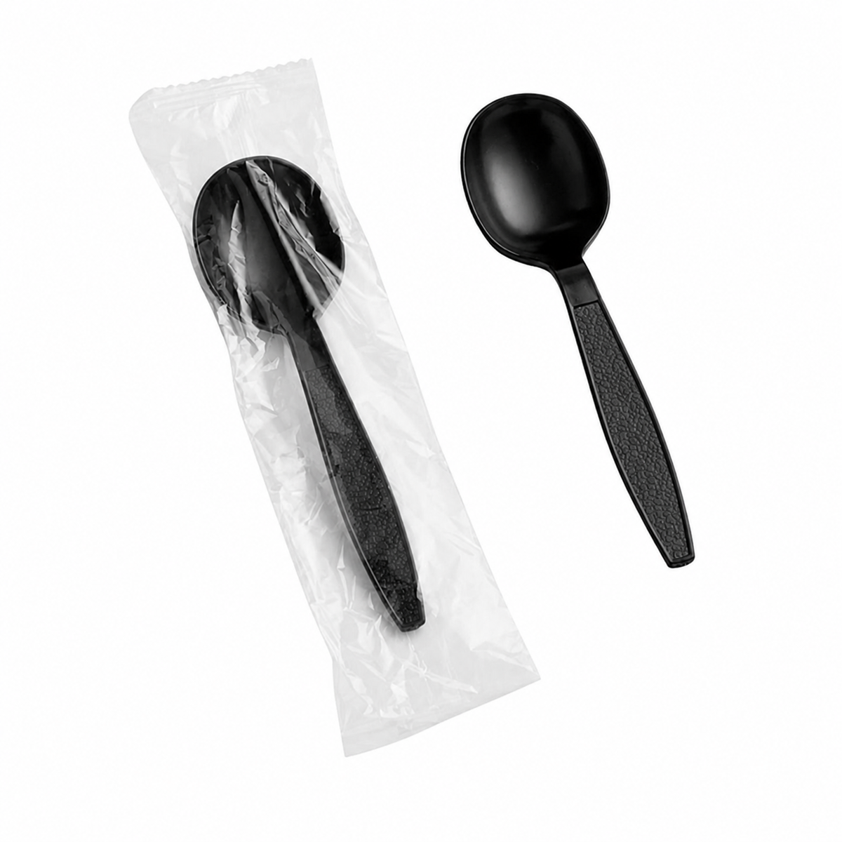 Unwrapped Heavy-Duty Spoons — Black — representative product photo